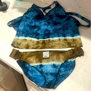 Lucky brand 2 piece tankini swimsuit